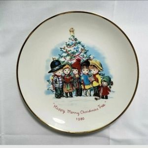 Gorham Vintage Christmas Moppets Plate 1980 8.5"